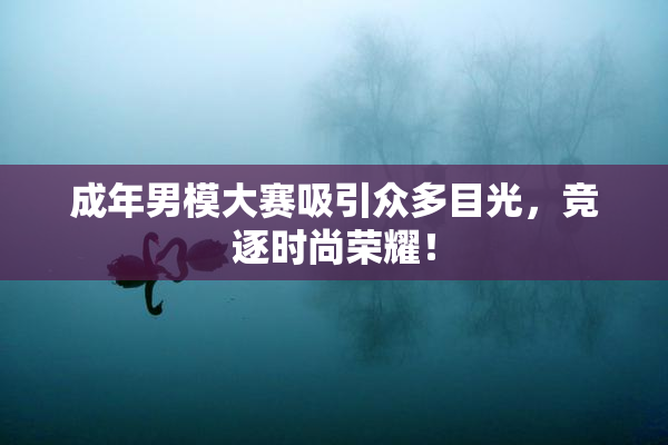 成年男模大赛吸引众多目光，竞逐时尚荣耀！