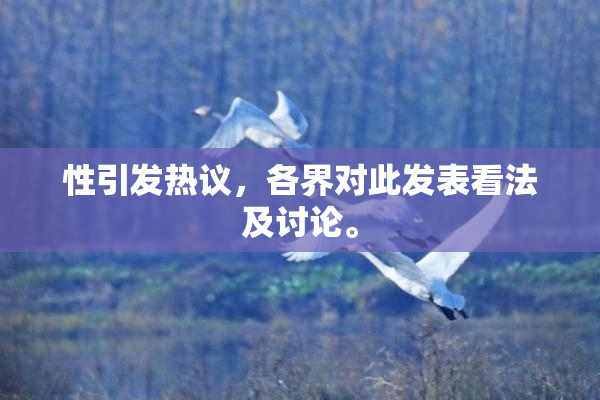 性引发热议，各界对此发表看法及讨论。