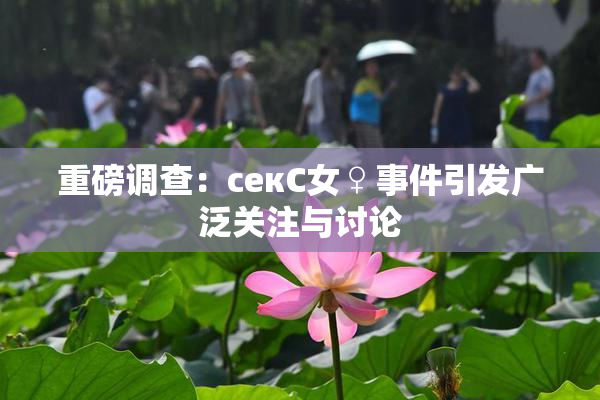 重磅调查：секС女♀事件引发广泛关注与讨论