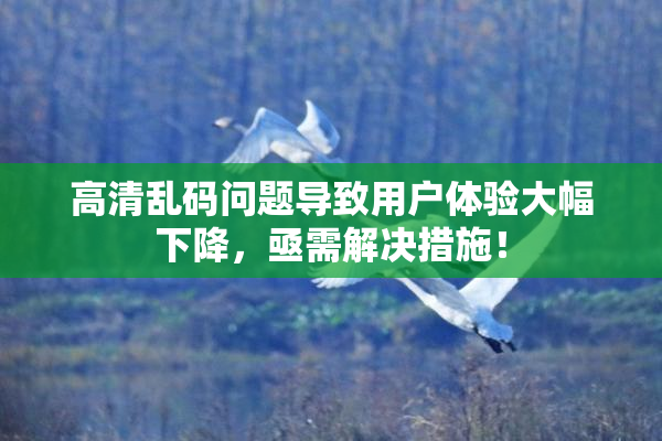 高清乱码问题导致用户体验大幅下降，亟需解决措施！