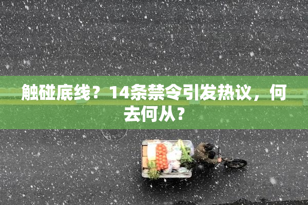 触碰底线？14条禁令引发热议，何去何从？