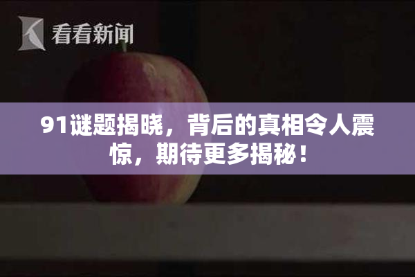 91谜题揭晓，背后的真相令人震惊，期待更多揭秘！
