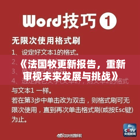 《法国牧更新报告，重新审视未来发展与挑战》