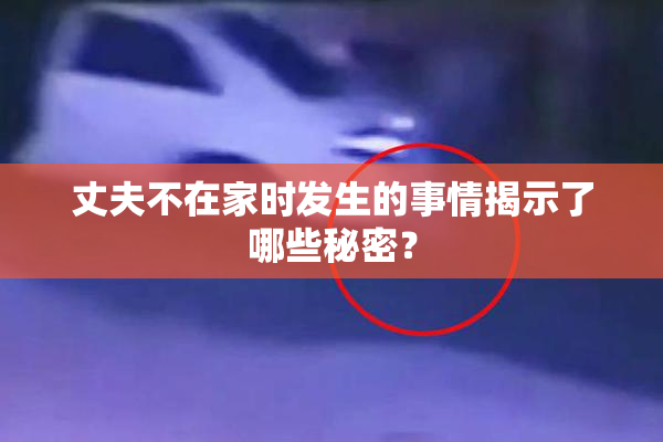 丈夫不在家时发生的事情揭示了哪些秘密？