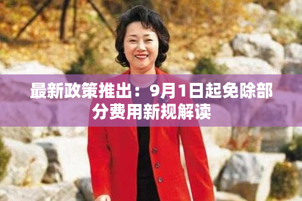 最新政策推出：9月1日起免除部分费用新规解读