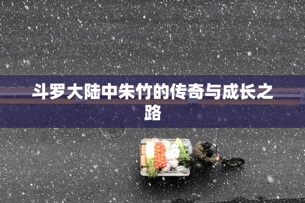 斗罗大陆中朱竹的传奇与成长之路