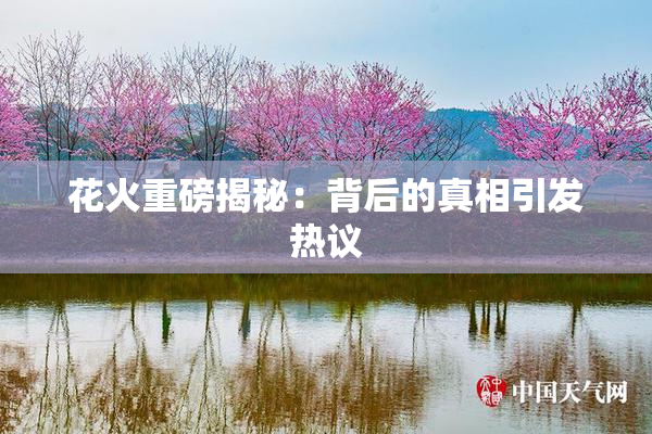 花火重磅揭秘：背后的真相引发热议