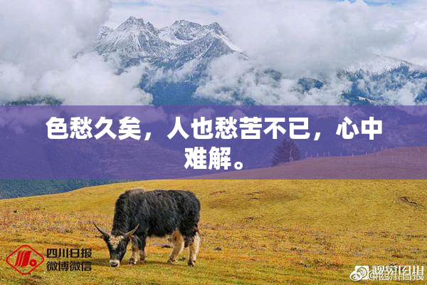 色愁久矣，人也愁苦不已，心中难解。