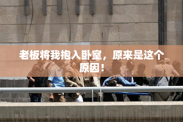 老板将我抱入卧室，原来是这个原因！
