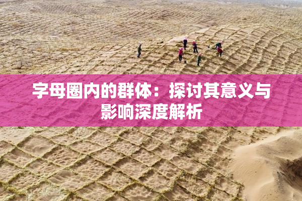 字母圈内的群体：探讨其意义与影响深度解析