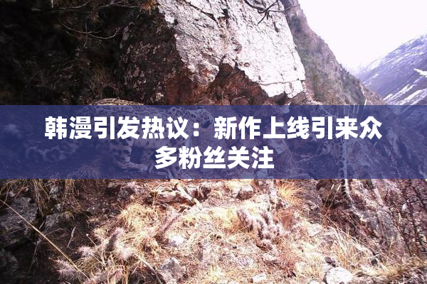 韩漫引发热议：新作上线引来众多粉丝关注