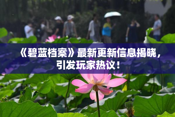 《碧蓝档案》最新更新信息揭晓，引发玩家热议！