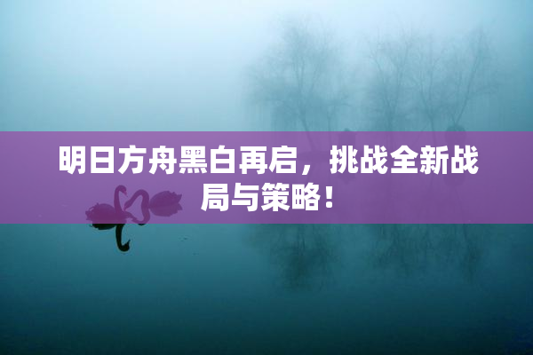 明日方舟黑白再启，挑战全新战局与策略！