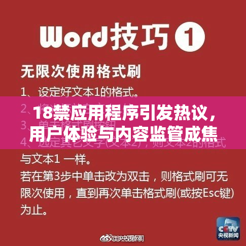 18禁应用程序引发热议，用户体验与内容监管成焦点！