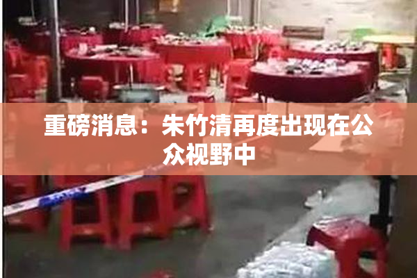 重磅消息：朱竹清再度出现在公众视野中