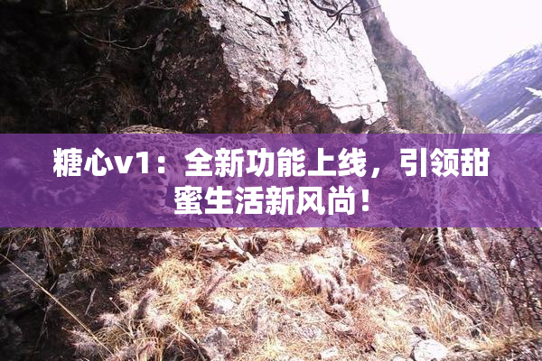 糖心v1：全新功能上线，引领甜蜜生活新风尚！