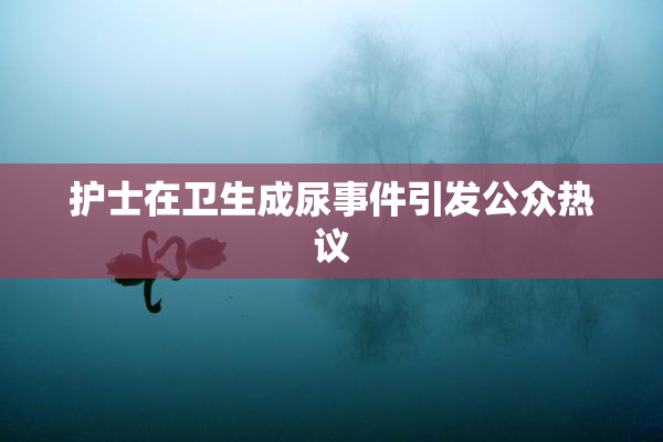 护士在卫生成尿事件引发公众热议