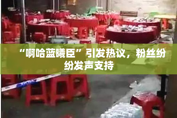 “啊哈蓝曦臣”引发热议，粉丝纷纷发声支持