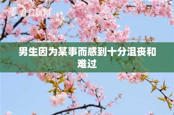 男生因为某事而感到十分沮丧和难过