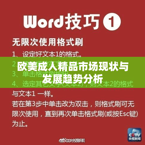 欧美成人精品市场现状与发展趋势分析