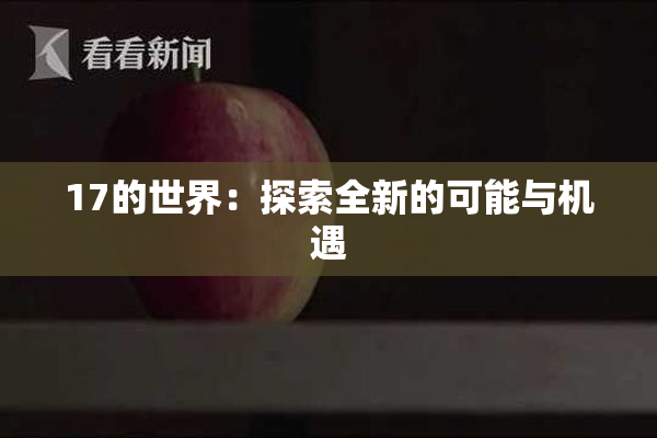 17的世界：探索全新的可能与机遇