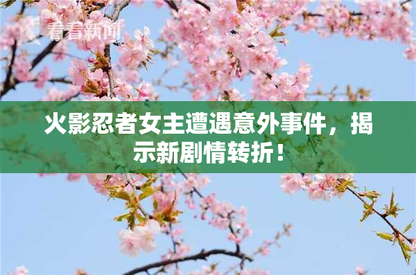 火影忍者女主遭遇意外事件，揭示新剧情转折！