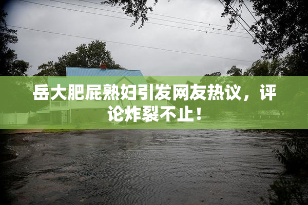 岳大肥屁熟妇引发网友热议，评论炸裂不止！