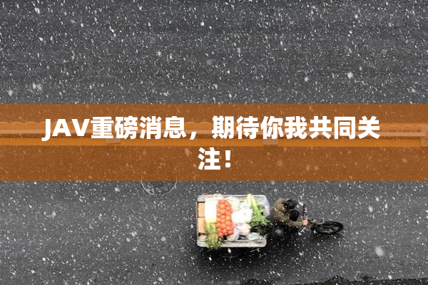 JAV重磅消息，期待你我共同关注！