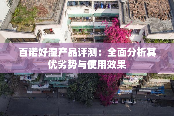 百诺好湿产品评测：全面分析其优劣势与使用效果