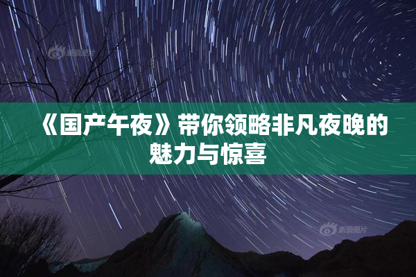 《国产午夜》带你领略非凡夜晚的魅力与惊喜