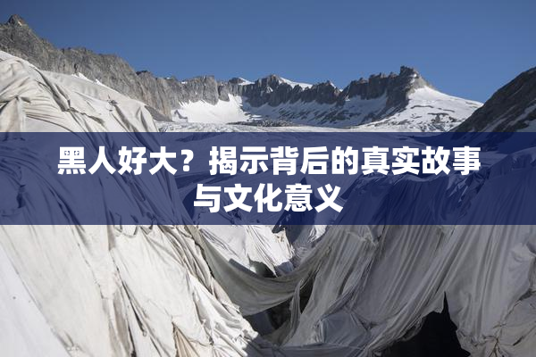 黑人好大？揭示背后的真实故事与文化意义