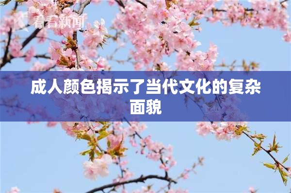 成人颜色揭示了当代文化的复杂面貌