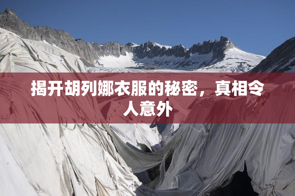 揭开胡列娜衣服的秘密，真相令人意外