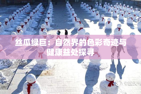 丝瓜绿巨：自然界的色彩奇迹与健康益处探寻