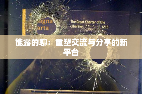 能露的聊：重塑交流与分享的新平台