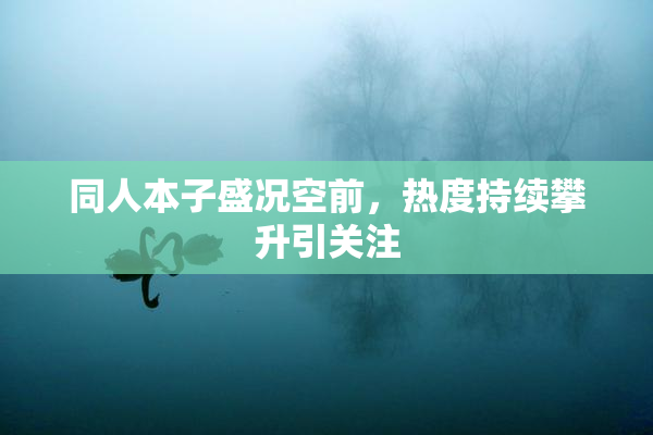 同人本子盛况空前，热度持续攀升引关注