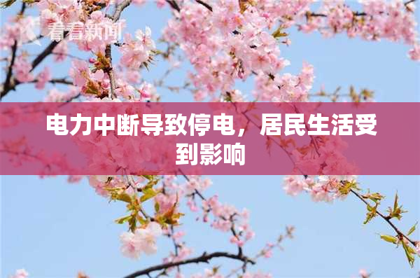 电力中断导致停电，居民生活受到影响