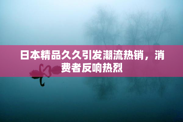 日本精品久久引发潮流热销，消费者反响热烈