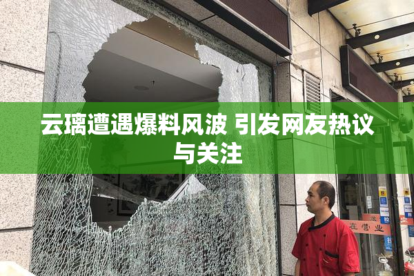 云璃遭遇爆料风波 引发网友热议与关注