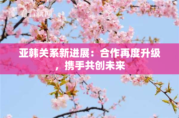 亚韩关系新进展：合作再度升级，携手共创未来