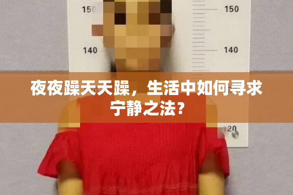 夜夜躁天天躁，生活中如何寻求宁静之法？
