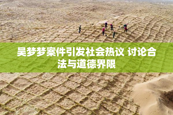 吴梦梦案件引发社会热议 讨论合法与道德界限