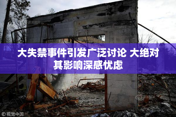大失禁事件引发广泛讨论 大绝对其影响深感忧虑