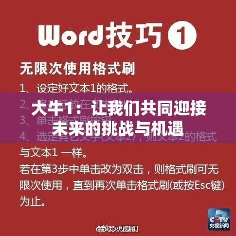大牛1：让我们共同迎接未来的挑战与机遇