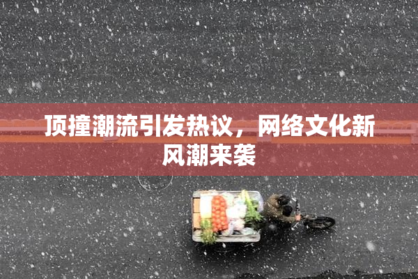 顶撞潮流引发热议，网络文化新风潮来袭