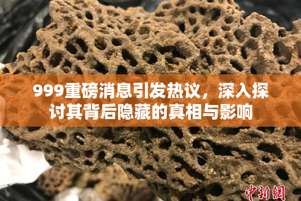 999重磅消息引发热议，深入探讨其背后隐藏的真相与影响