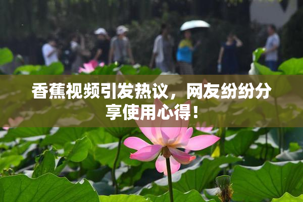 香蕉视频引发热议，网友纷纷分享使用心得！