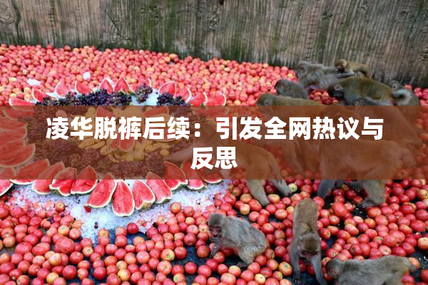 凌华脱裤后续：引发全网热议与反思