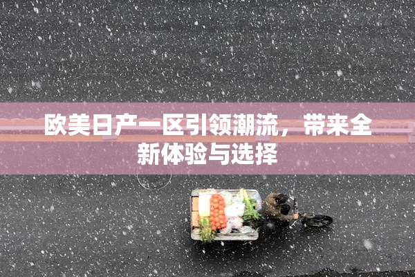欧美日产一区引领潮流，带来全新体验与选择