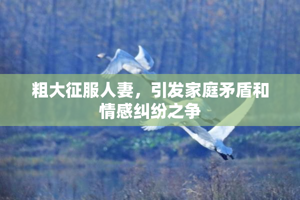 粗大征服人妻，引发家庭矛盾和情感纠纷之争